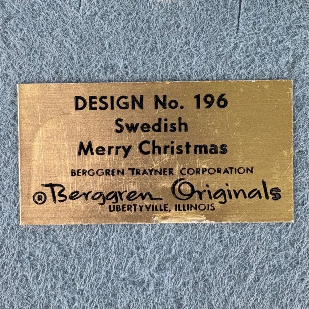 Berggren Originals Swedish God Jul Christmas Tree Gnomes Ceramic Trivet No 196
